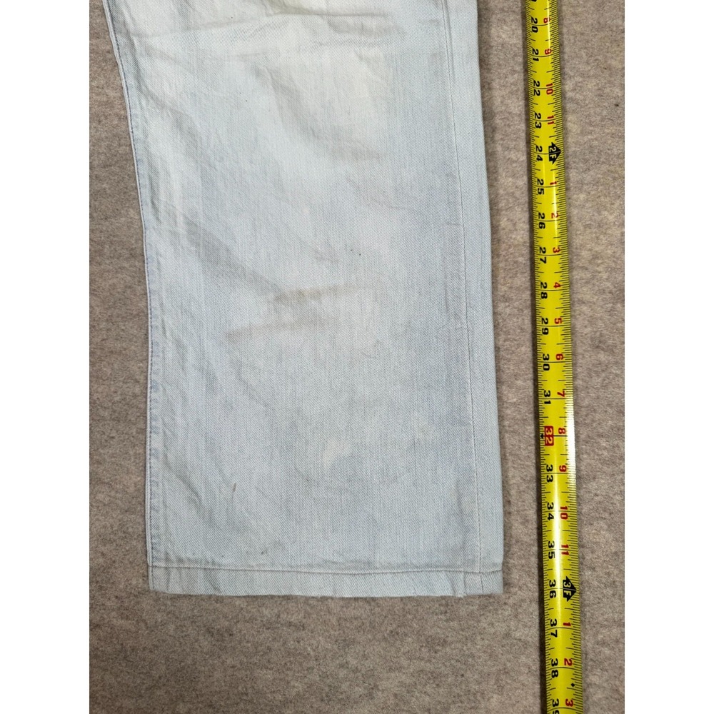 Vintage Levis 501 Original Jeans Men 38x34 Blue Denim Cotton Button Fly Straight - Picture 14 of 16